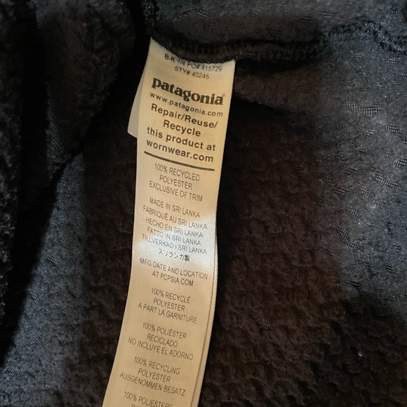 Patagonia R1 Air Half Zip Black Fleece Pullover Women’s size XL - Picture 5 of 6